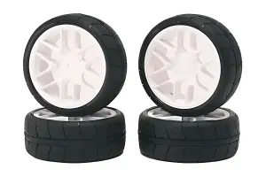Sweep Hankook Tread 32Deg 24mm Glued TC Tyres 12Spoke Carpet