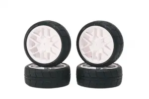 Sweep Hankook Tread 32Deg 24mm Glued TC Tyres 12Spoke Carpet