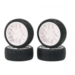 FMS Sweep Hankook Tread 36Deg 24mm Glued TC Tyres 12Spoke Asphalt