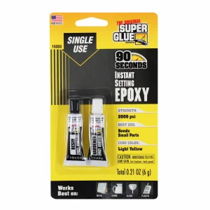 Super Glue 90 Second Instant Setting Single Use Epoxy (0.21oz, 6g)