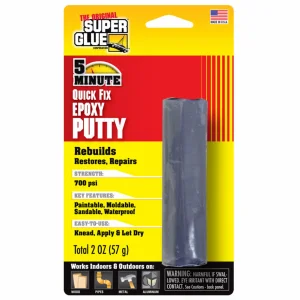 Super Glue 5 Minute Quick Fix Epoxy Putty Stick (2oz, 57g)