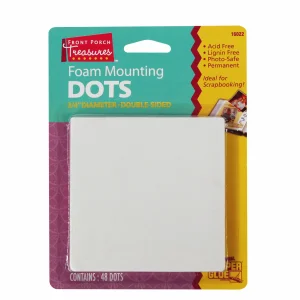 Super Glue Foam Mounting Dots,Double-Sided, .75in Diameter, (48 Dots)
