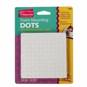 Super Glue Foam Mounting Dots, Double-Sided, .25in Diameter (363 Dots)