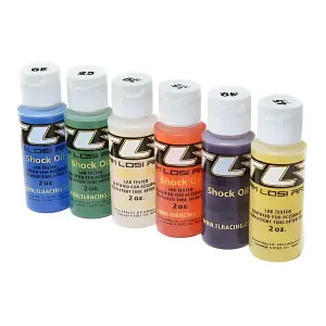 TLR Pro Shock Oil 6 Pack - 20 25 30 35 40 45 Weights - 2oz Bottles