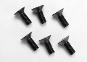 Screws 4x10mm countersunk machine (hex drive) (6)