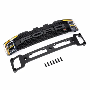 Traxxas Grille/ grille mount/ 3x10 BCS (7) (fully assembled, includes installed headlight lenses and decals) (fits 10111 body)