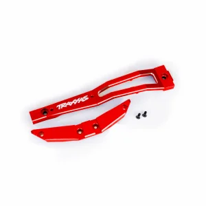 Traxxas Chassis brace, front, 6061-T6 aluminium (red-anodised/ 2.5x6mm CCS (with threadlock) (2)