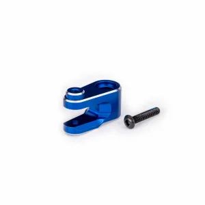 Traxxas Servo horn, steering, 6061-T6 aluminium (blue-anodised)/ 3x15mm BCS (with threadlock) (1)