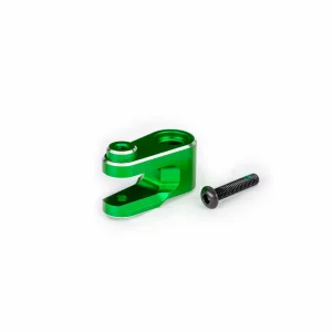 Traxxas Servo horn, steering, 6061-T6 aluminium (green-anodised)/ 3x15mm BCS (with threadlock) (1)