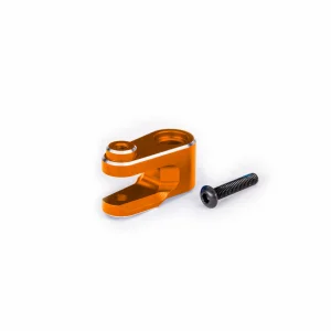 Traxxas Servo horn, steering, 6061-T6 aluminium (orange-anodised)/ 3x15mm BCS (with threadlock) (1)
