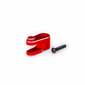 Traxxas Servo horn, steering, 6061-T6 aluminium (red-anodised)/ 3x15mm BCS (with threadlock) (1) ** CLEARANCE **