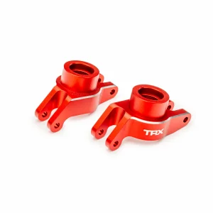 Traxxas Carriers, stub axle (red-anodised 6061-T6 aluminium) (rear) (left + right)