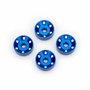 Traxxas Wheel washers, machined aluminium, blue (4)