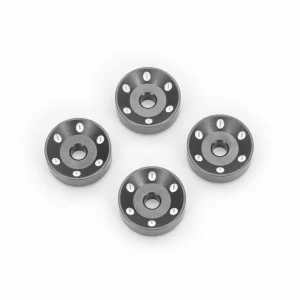 Traxxas Wheel washers, machined aluminium, gray (4)
