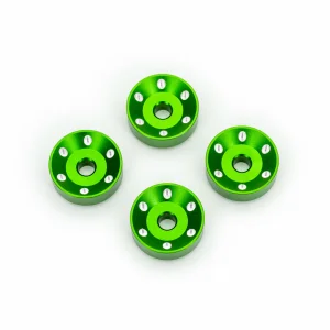 Traxxas Wheel washers, machined aluminium, green (4)