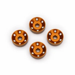 Traxxas Wheel washers, machined aluminium, orange (4)