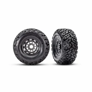 Traxxas MAXX Slash SC Belted Tyres Glued on Grey 17mm Hex Wheels (2)