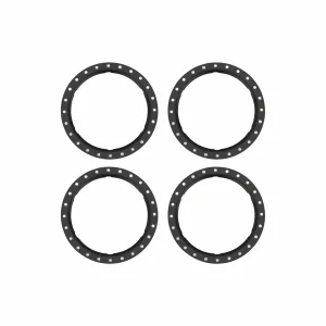 Traxxas Beadlock rings, black (machined aluminium) (4)