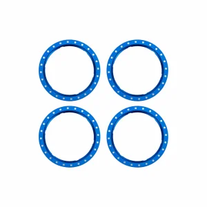 Traxxas Beadlock rings, blue (machined aluminium) (4)
