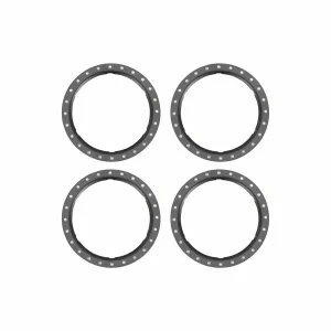 Traxxas Beadlock rings, grey (machined aluminium) (4)