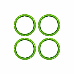 Traxxas Beadlock rings, green (machined aluminium) (4)