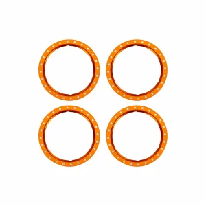 Traxxas Beadlock rings, orange (machined aluminium) (4)