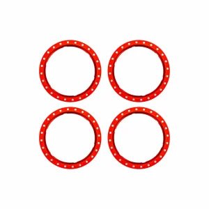 Traxxas Beadlock rings, red (machined aluminium) (4)