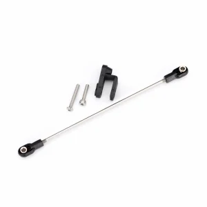 Traxxas Rudder pushrod, assembled/ servo horn/ 3x22mm BCS (stainless) (1)/ 3x15mm CS (stainless) (1)