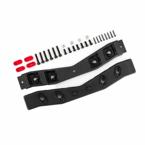Traxxas Crossmember, rear (top + bottom), boat trailer/ tail light lens (4)/ 1.6x10mm BCS (black stainless) (8)/ 3x5mm BCS (black stainless) (7)/ 3x15mm CS (black stainless) (6)/ M3x0.5mm square nuts (4)