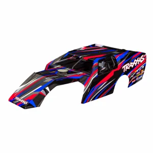 Traxxas Body, Slash Mudboss, red (painted, decals applied) (assembled with front + rear body mounts and body support for clipless mounting)