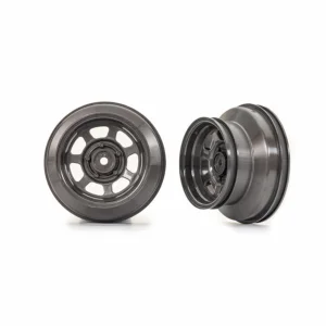 Traxxas Wheels, dirt oval, graphite gray, dual profile (2.2 outer, 3.0 inner) (2) (2WD front only)