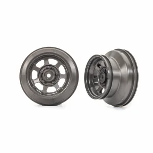 Traxxas Wheels, dirt oval, graphite gray, dual profile (2.2 outer, 3.0 inner) (2) (4WD front/rear, 2WD rear only)