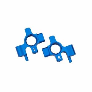 Traxxas Steering blocks, 6061-T6 aluminium (blue-anodised) (left + right)/ 3x12mm BCS (with threadlock) (4)