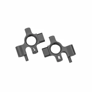Traxxas Steering blocks, 6061-T6 aluminium (gray-anodised), left + right/ 3x12mm BCS (with threadlock) (4)