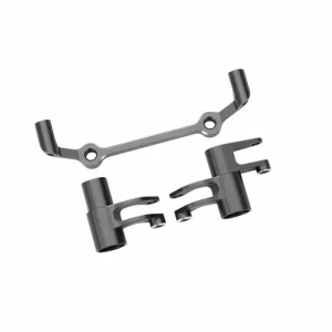 Traxxas Steering bellcranks, drag link (gray-anodised 6061-T6 aluminium)/ 5x8x2.5mm ball bearings (2)/ 6x10x3mm ball bearings (2) hardware
