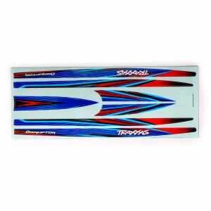 Traxxas Decal set, hull (blue) (waterproof) (for Disruptor)