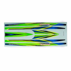Traxxas Decal set, hull (green) (waterproof) (for Disruptor)