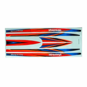 Traxxas Decal set, hull (orange) (waterproof) (for Disruptor)