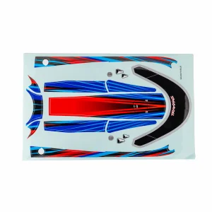 Traxxas Decal set, hatch (blue) (waterproof) (for Disruptor)
