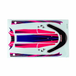Traxxas Decal set, hatch (pink) (waterproof) (for Disruptor)