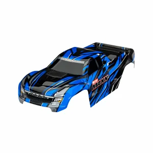 Traxxas Body, Mini MAXX, blue (painted, decals applied)