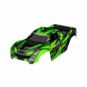 Traxxas Body, Mini MAXX, green (painted, decals applied)