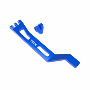 Traxxas Battery hold-down, hold-down post (blue-anodised 6061-T6 aluminium), 3x15mm BCS (with threadlock) (1)