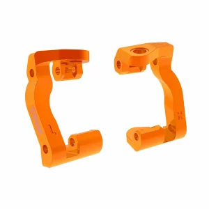 Traxxas Caster blocks (c-hubs), 6061-T6 aluminium (orange-anodised), left + right
