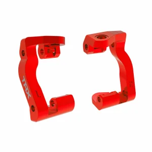Traxxas Caster blocks (c-hubs), 6061-T6 aluminium (red-anodised), left + right