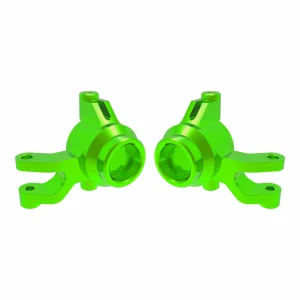 Traxxas Steering blocks, 6061-T6 aluminium (green-anodised) (left + right), 3x12mm SS (with threadlock) (4), 3x15mm BCS (with threadlock) (2)