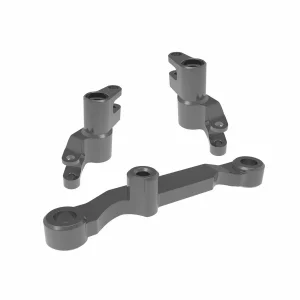 Traxxas Steering bellcranks, draglink (grau-anodised 6061-T6 aluminium), 3x13mm SS (with threadlock) (2), 3x12mm BCS (with threadlock) (2), 5x8x2.5mm ball bearings (2), 5x10x4mm ball bearings (2)