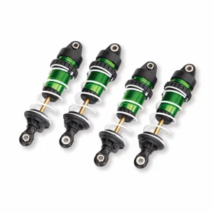 Traxxas Shocks, GTR long, green-anodised, PTFE-coated bodies with TiN shafts (assembled with springs) (4)