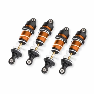Traxxas Shocks, GTR long, orange-anodised, PTFE-coated bodies with TiN shafts (assembled with springs) (4)