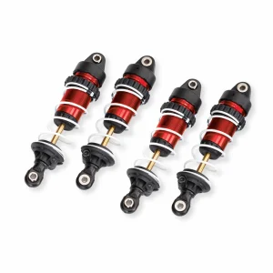 Traxxas Shocks, GTR long, red-anodised, PTFE-coated bodies with TiN shafts (assembled with springs) (4)